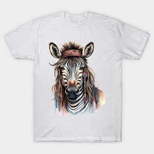 Watercolor Boho Zebra #1 T-Shirt